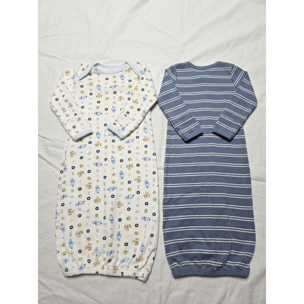 Carter's First Moments Baby Sleep Gown Bundle Newborn 0-3M Pattern Stripe Set